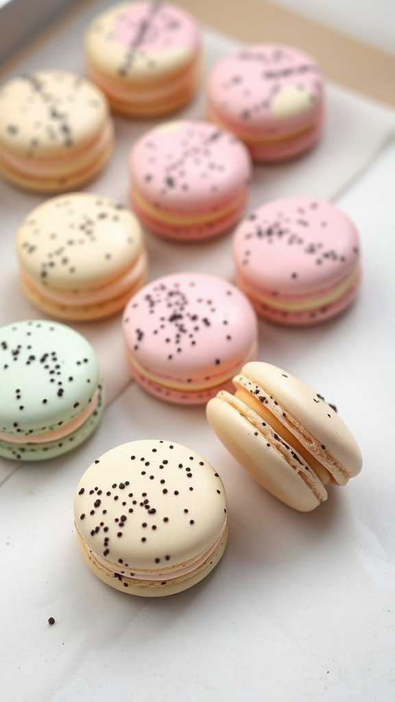 25 Stunning Easter Cookies Decorated to Impress Your Guests - Zynahz 5. Speckled Egg Macaron Magic