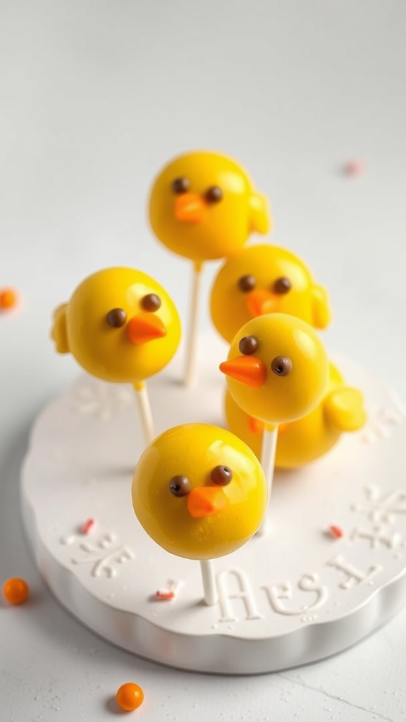 25 Stunning Easter Cookies Decorated to Impress Your Guests - Zynahz 6. Whimsical Chick Pop Sweets