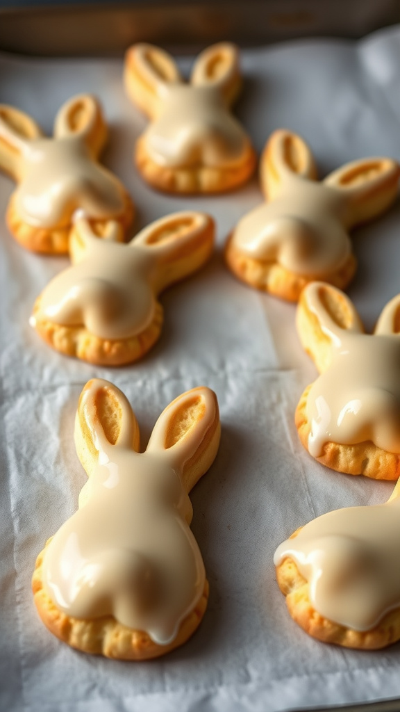 25 Stunning Easter Cookies Decorated to Impress Your Guests - Zynahz 9. Glazed Lemon Bunny Biscuits