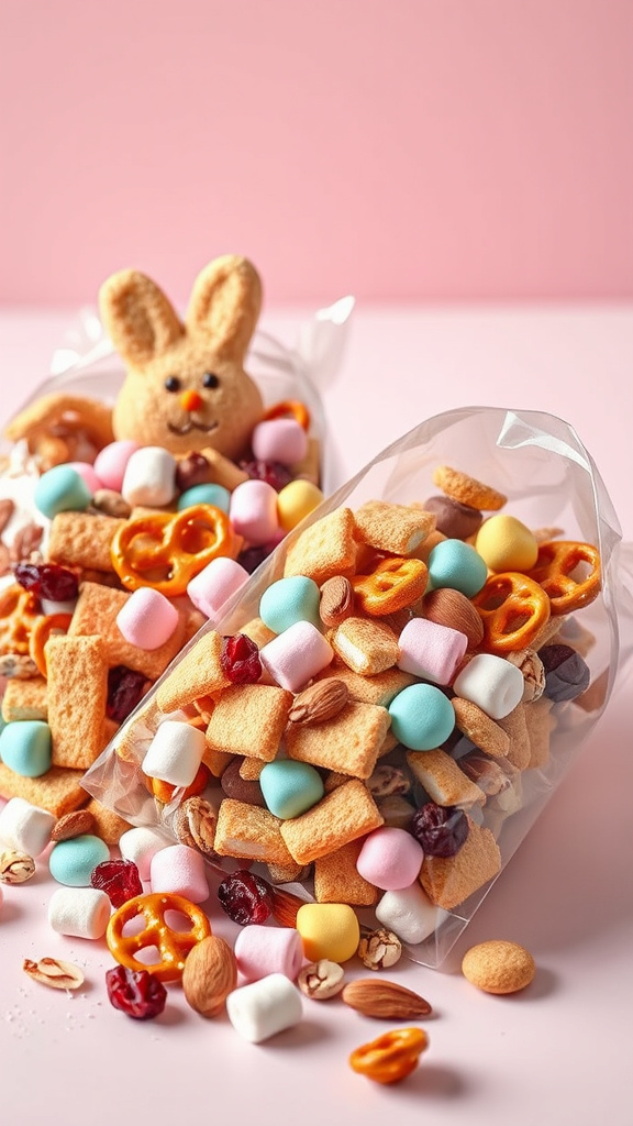 26 Fun Easter Classroom Treats to Delight the Kids - Zynahz 21. Bunny Grahams Trail Mix