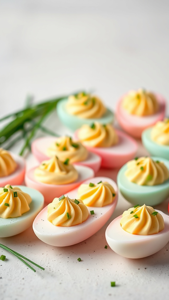 4. Pastel Deviled Egg Extravaganza