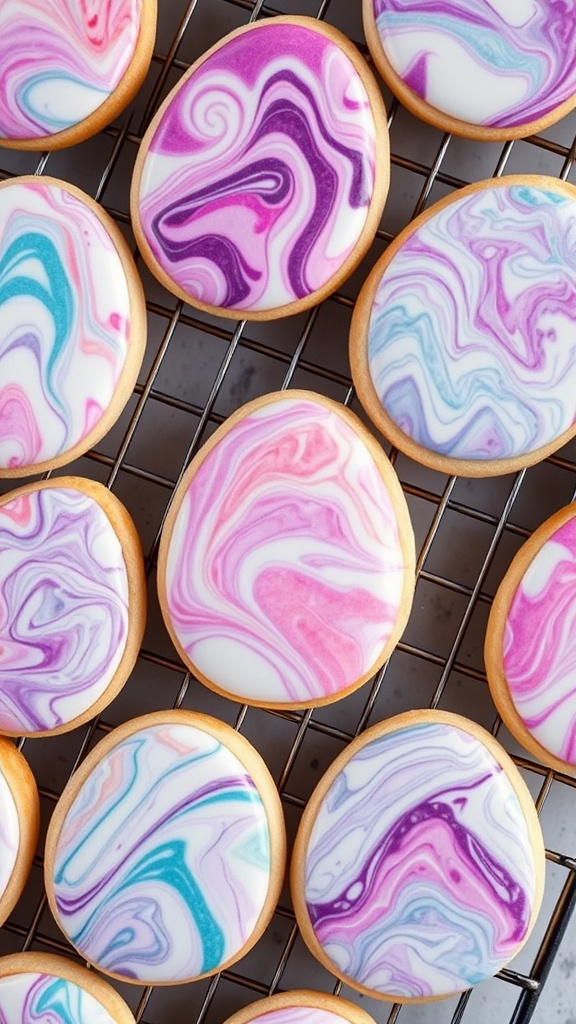 25. Marble Glazed Easter Eggs