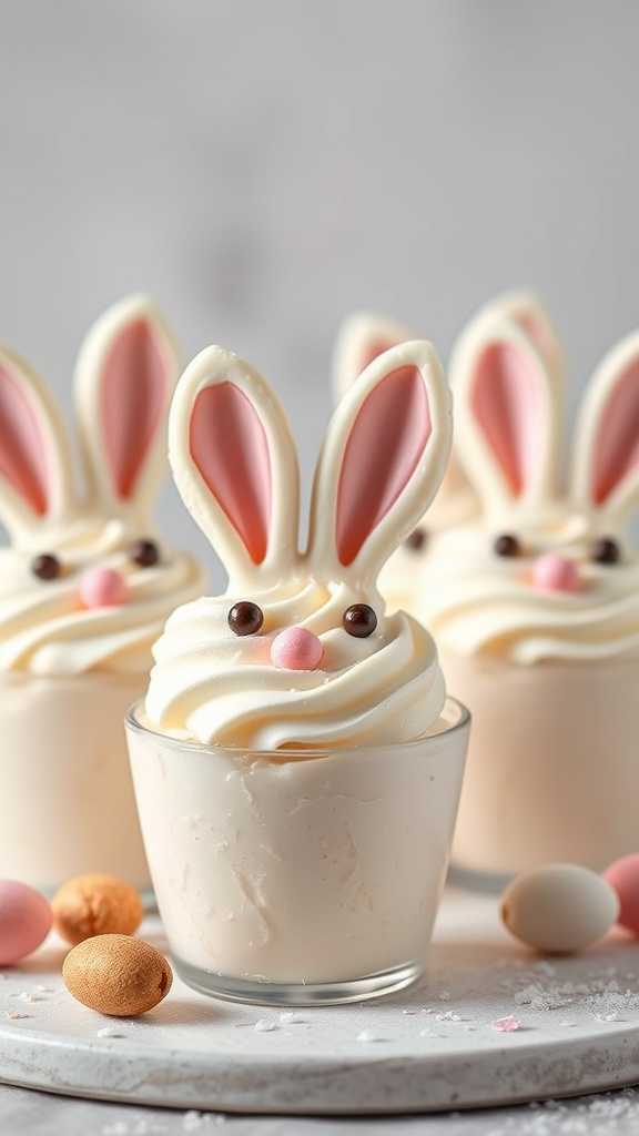 5. Coconut Cream Easter Bunny Cups