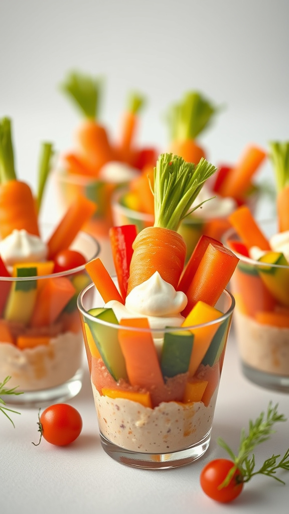 1. Carrot Patch Veggie Cups