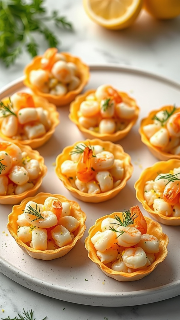 10. Lemon Herb Shrimp Tartlets