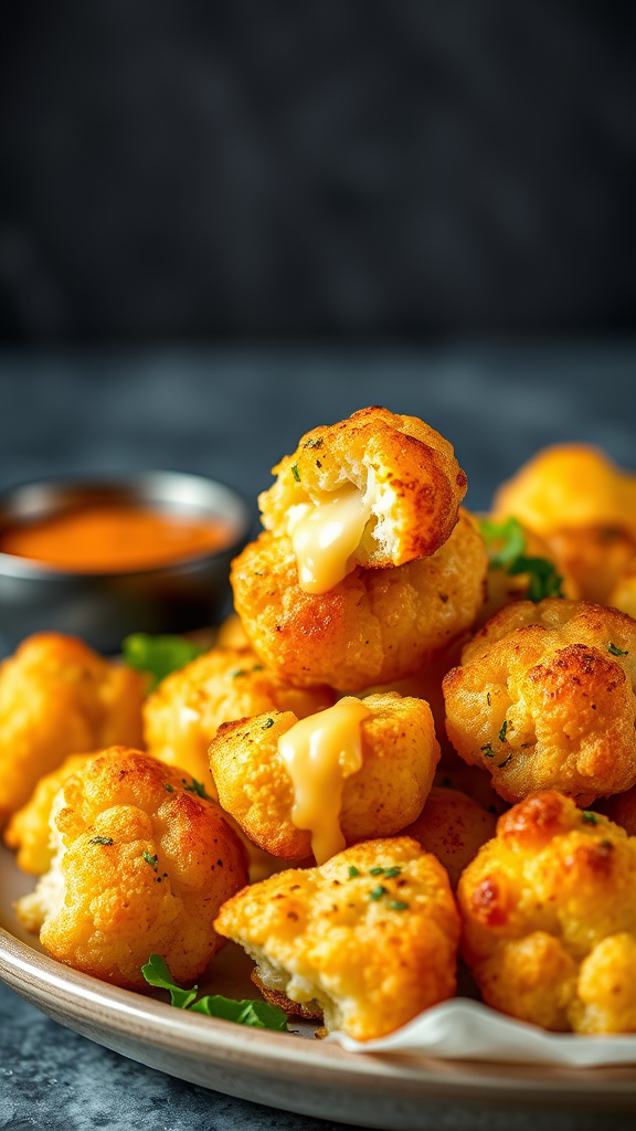 11. Cheesy Cauliflower Tots