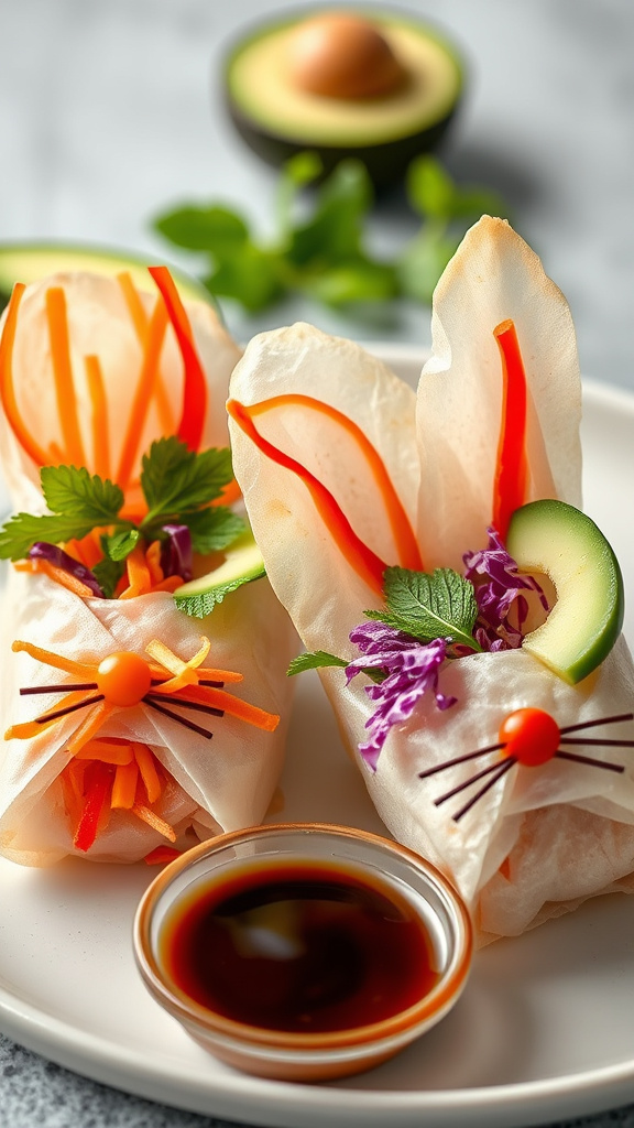 14. Spring Roll Bunny Wraps