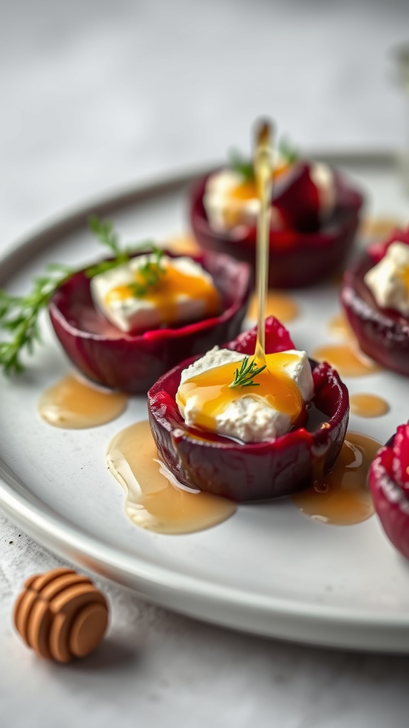20. Roasted Beet Goat Cheese Bites