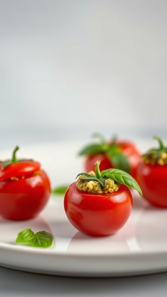 26. Pesto Stuffed Cherry Tomatoes