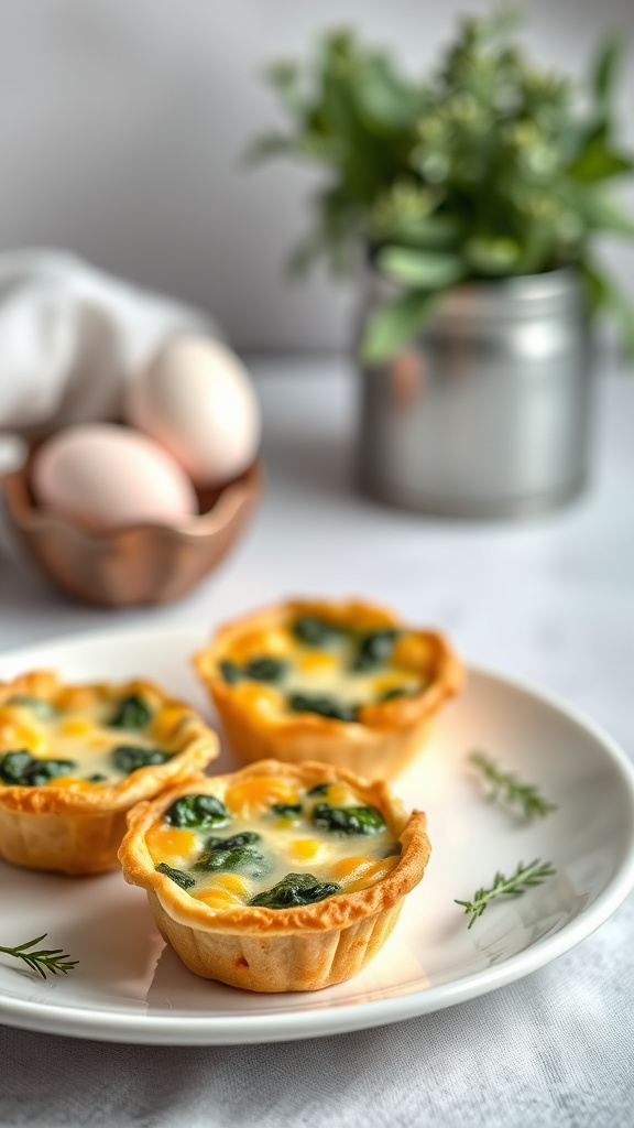 3. Mini Quiche Florentine Bites