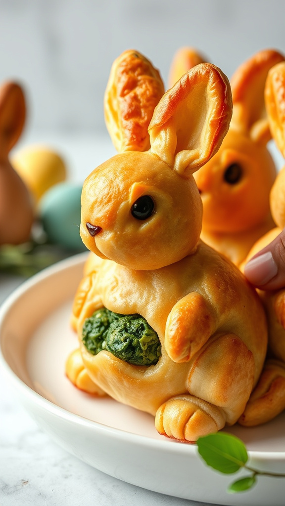 4. Bunny Spinach Puffs