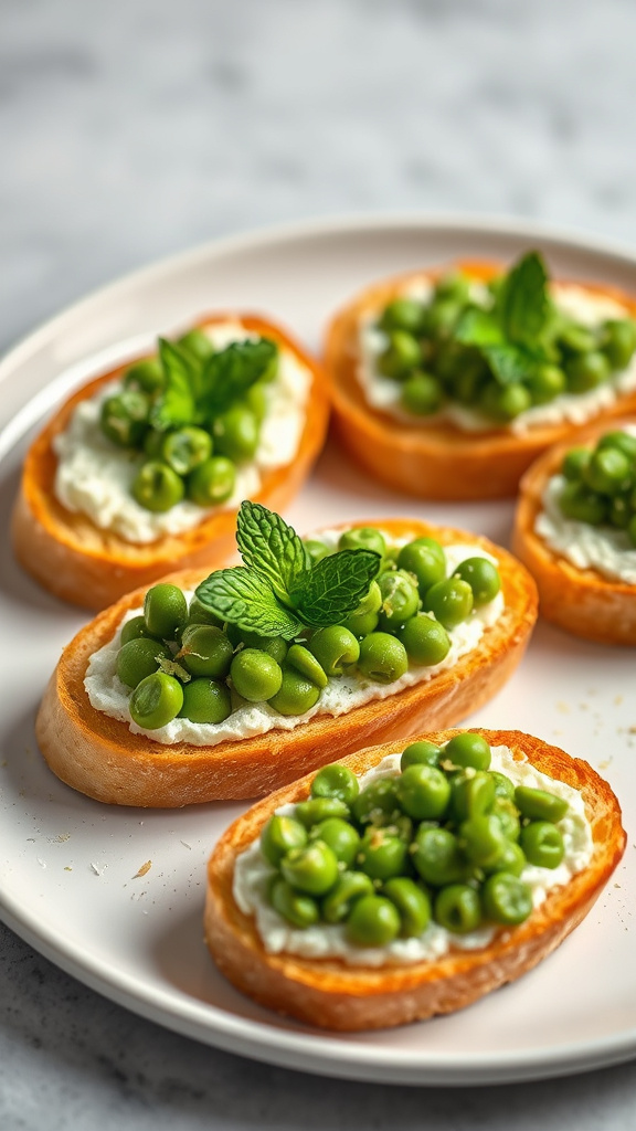 6. Spring Pea Crostini