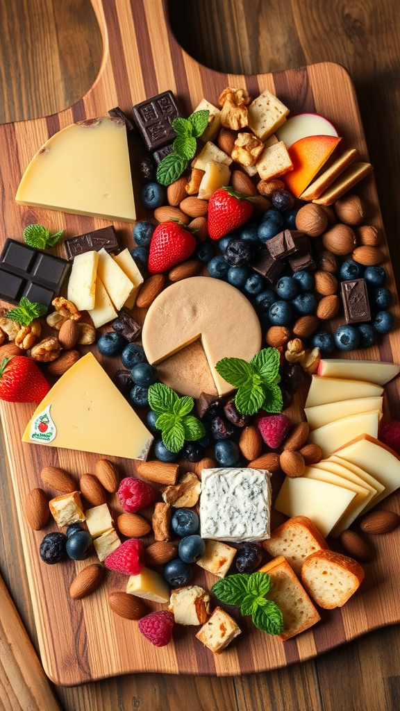 20. Chocolate and Cheese Picnic Board