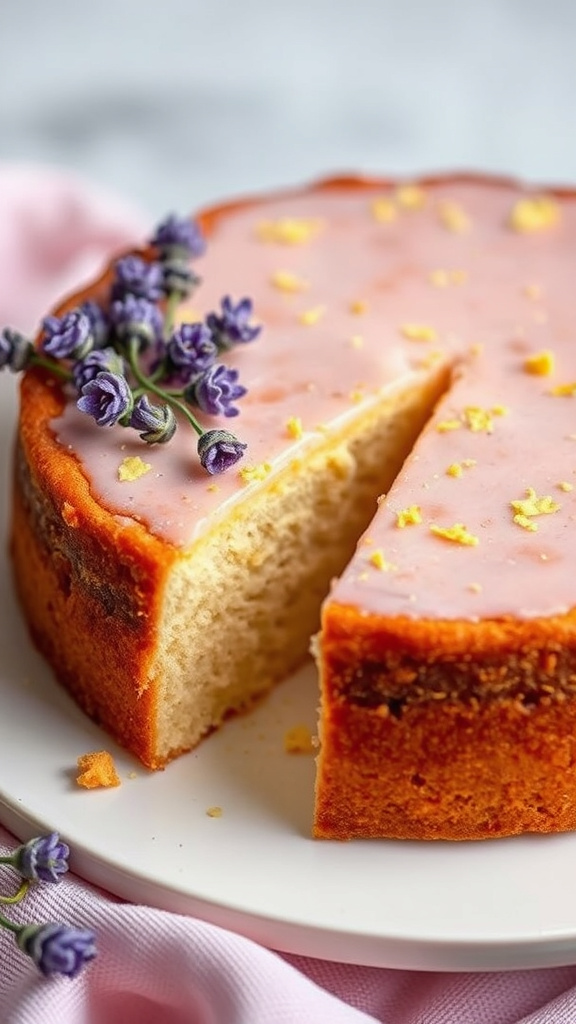 27 Vibrant Easter Dishes to Brighten Your Holiday - Zynahz 20. Lavender Lemonade Cake