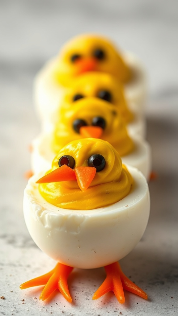 27 Vibrant Easter Dishes to Brighten Your Holiday - Zynahz 21. Deviled Egg Chicks