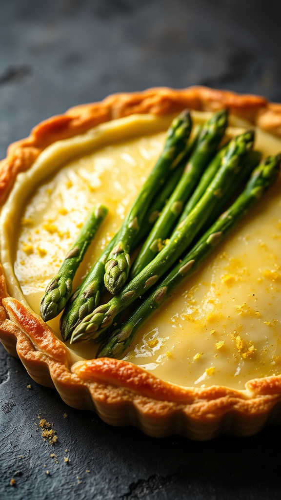 27 Vibrant Easter Dishes to Brighten Your Holiday - Zynahz 6. Zesty Lemon Asparagus Tart