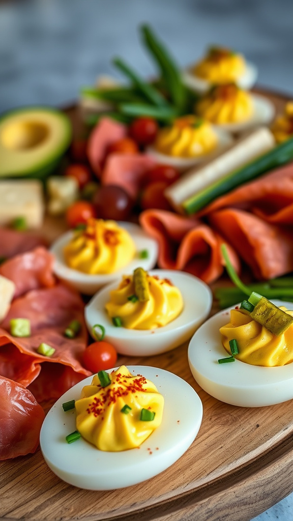 28 Brilliant Easter Charcuterie Board Ideas to Impress All - Zynahz 12. Deviled Egg Extravaganza