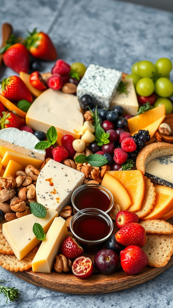 28 Brilliant Easter Charcuterie Board Ideas to Impress All - Zynahz 20. Festive Fruit & Cheese Harmony