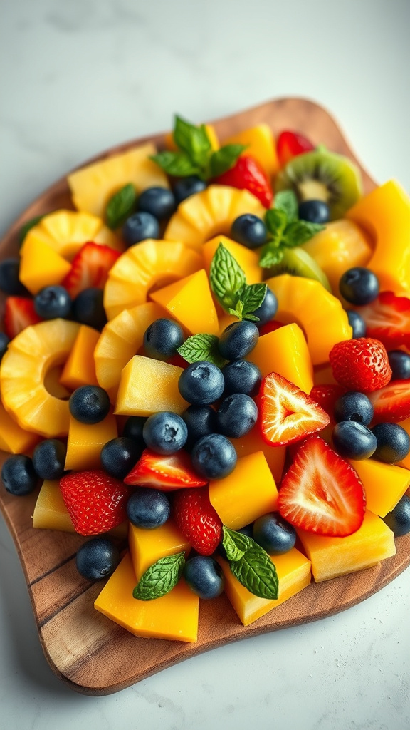 28 Brilliant Easter Charcuterie Board Ideas to Impress All - Zynahz 4. Easter Egg Fruit Explosion
