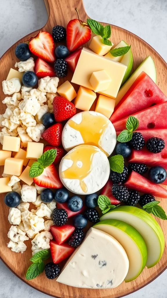 28 Brilliant Easter Charcuterie Board Ideas to Impress All - Zynahz 7. Pastel Cheese & Fruit Platter