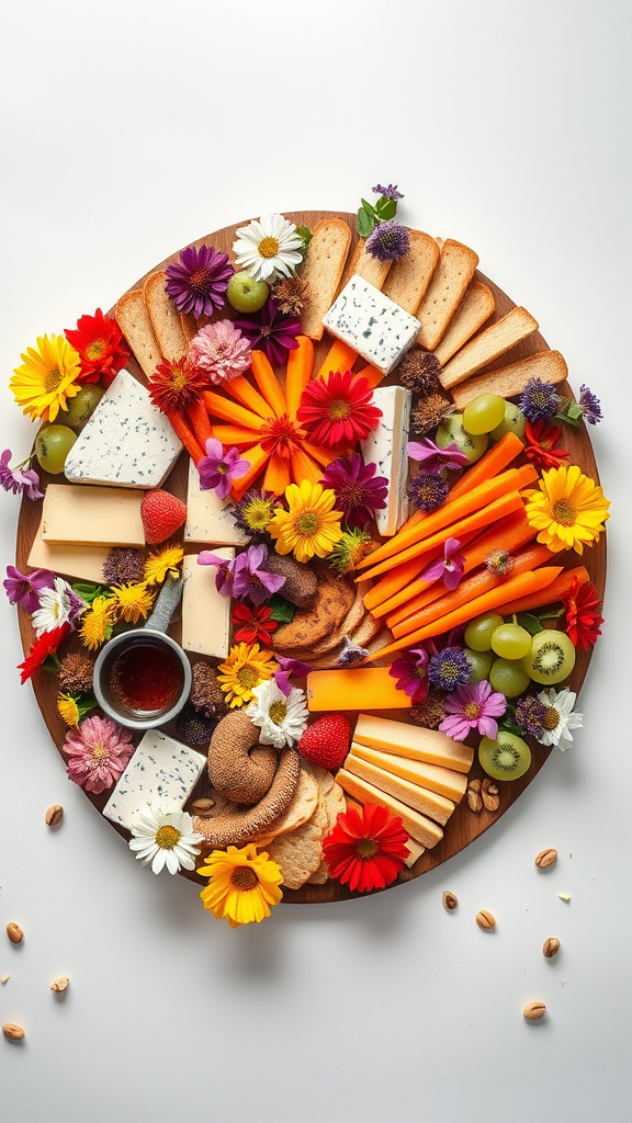 28 Brilliant Easter Charcuterie Board Ideas to Impress All - Zynahz 8. Flower Power Charcuterie Board