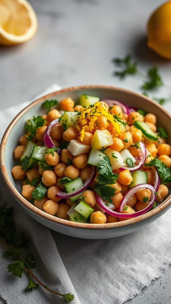 28 Fresh Easter Salad to Lighten Your Holiday Meal - Zynahz 10. Chickpea and Lemon Zest Salad