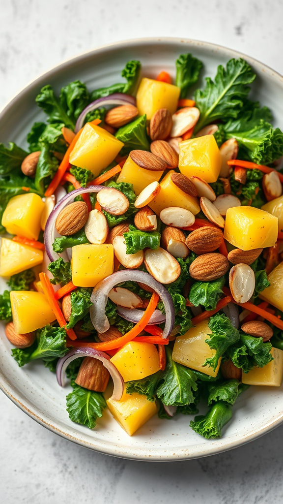 28 Fresh Easter Salad to Lighten Your Holiday Meal - Zynahz 16. Tropical Pineapple and Kale Mix