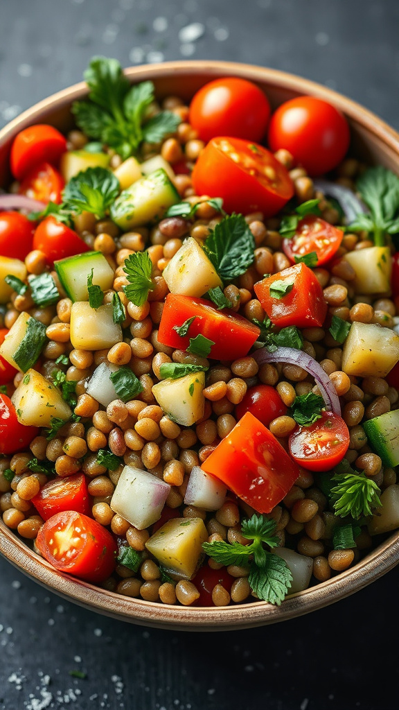 28 Fresh Easter Salad to Lighten Your Holiday Meal - Zynahz 18. Hearty Lentil and Herb Salad