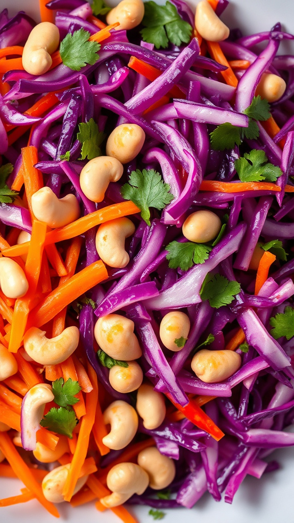28 Fresh Easter Salad to Lighten Your Holiday Meal - Zynahz 25. Purple Cabbage and Cashew Slaw