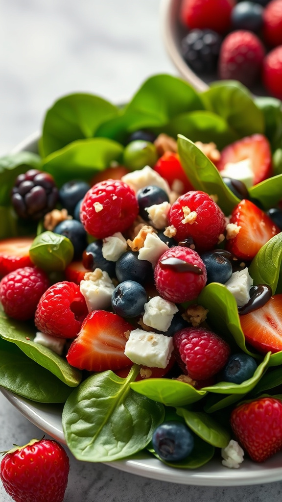 28 Fresh Easter Salad to Lighten Your Holiday Meal - Zynahz 4. Berry and Baby Spinach Delight