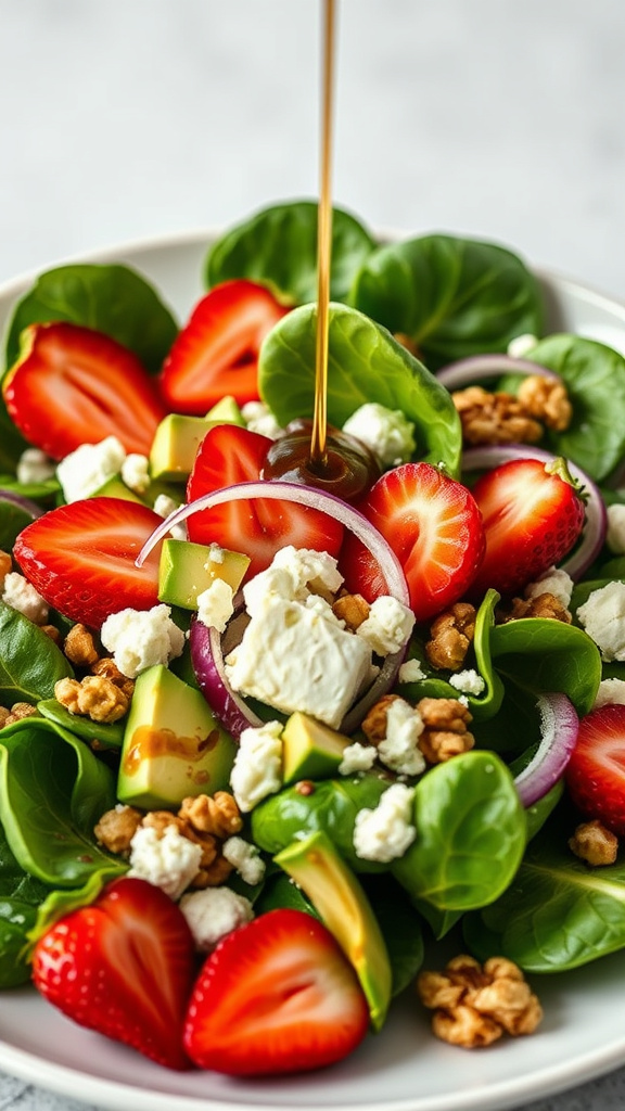 28 Fresh Easter Salad to Lighten Your Holiday Meal - Zynahz 7. Strawberry Avocado Spinach Salad