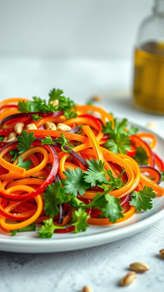 28 Fresh Easter Salad to Lighten Your Holiday Meal - Zynahz 8. Rainbow Carrot Ribbon Salad
