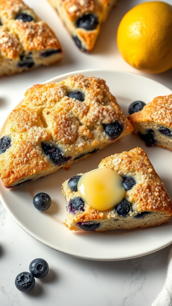 28 Vibrant Easter Brunch Ideas to Brighten Your Morning - Zynahz 12. Blueberry Lemon Scones