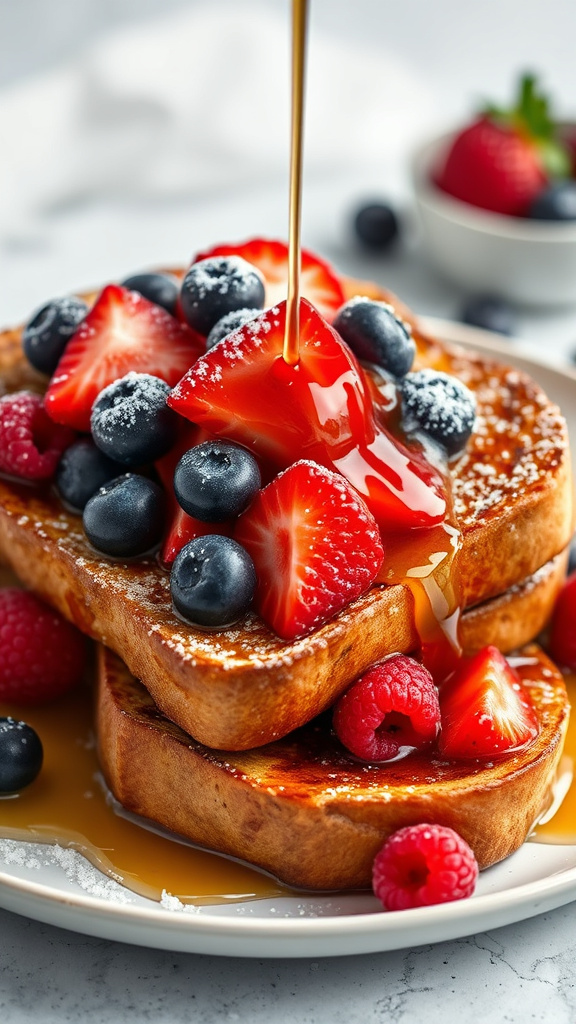 28 Vibrant Easter Brunch Ideas to Brighten Your Morning - Zynahz 17. Mixed Berry French Toast