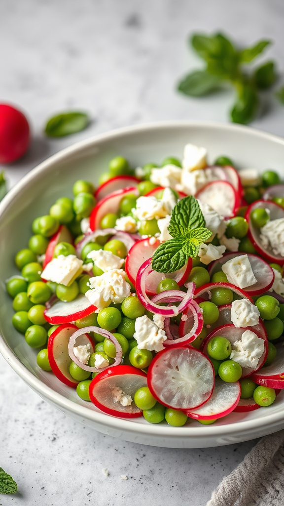 28 Vibrant Easter Brunch Ideas to Brighten Your Morning - Zynahz 2. Fresh Spring Pea Salad