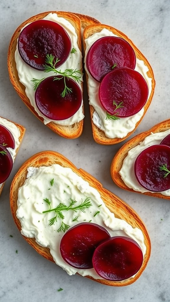 28 Vibrant Easter Brunch Ideas to Brighten Your Morning - Zynahz 23. Whipped Feta and Beet Toast
