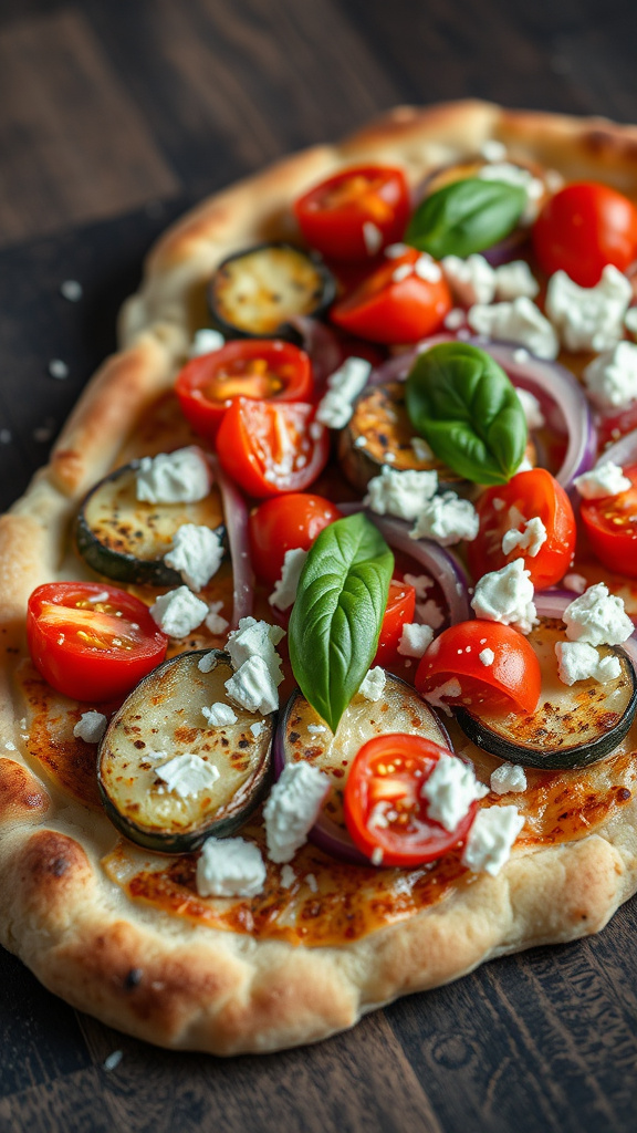 28 Vibrant Easter Brunch Ideas to Brighten Your Morning - Zynahz 25. Roasted Veggie Flatbread