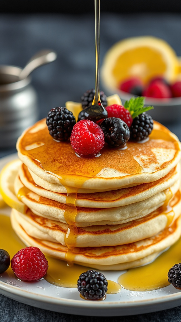 28 Vibrant Easter Brunch Ideas to Brighten Your Morning - Zynahz 3. Lemon Ricotta Pancakes