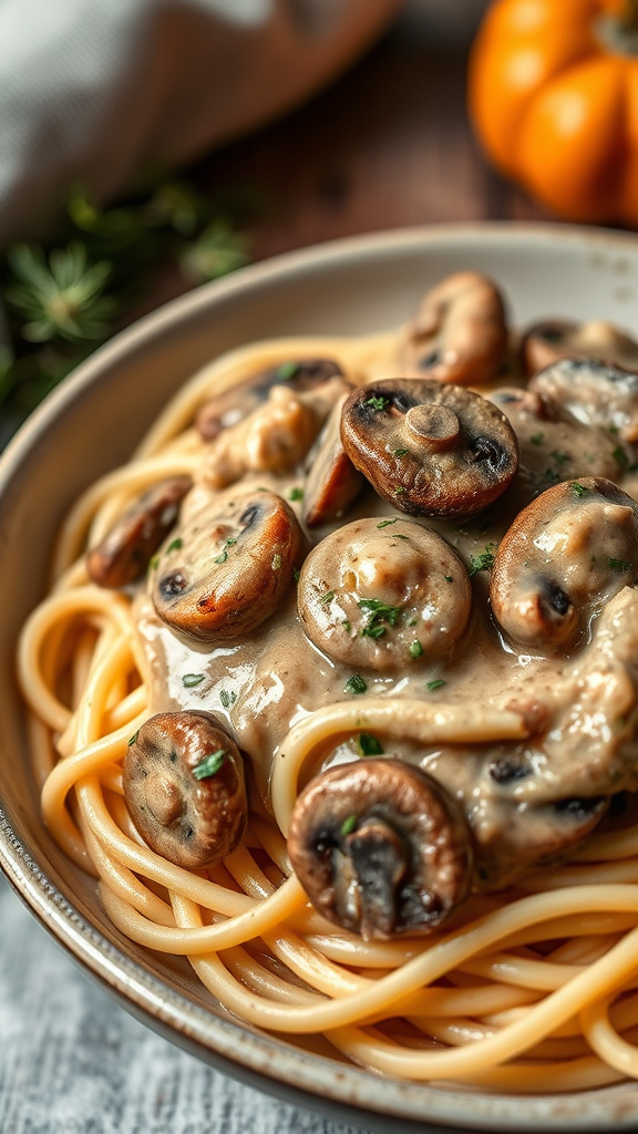 9. Autumn Mushroom Stroganoff