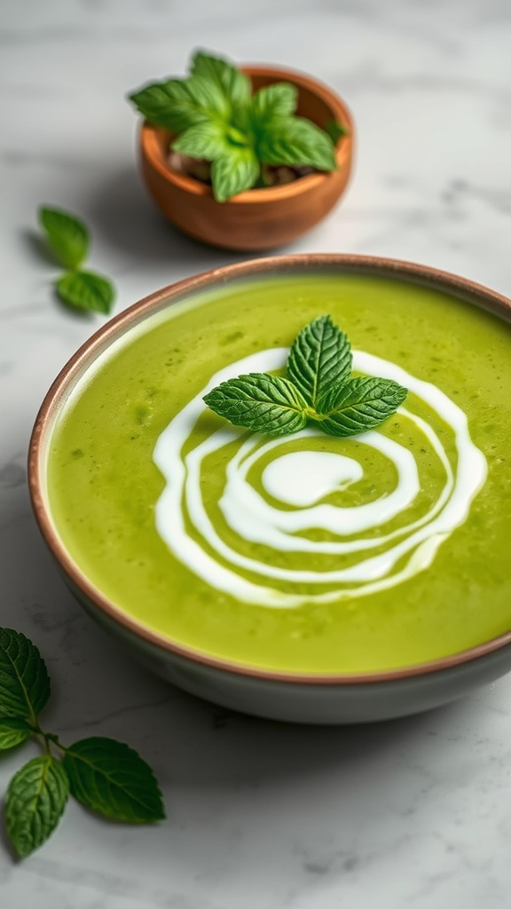 6. Fresh Mint and Pea Soup