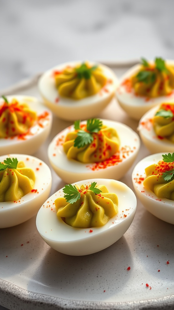 29 Savory Easter Deviled Eggs Ideas to Perfect Your Brunch - Zynahz 23. Guacamole Deviled Eggs
